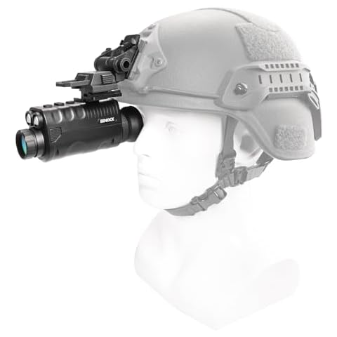 BINOCK NVG40 Pro WiFi Night Vision Goggles for Adults, Helmet Mounted OLED Large Circular Screen Night Vision Monocular, Dual IR 850nm 940nm 4K Video Shockproof NVG Goggles for Camping Hunting Cover