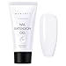 Makartt Poly Nail Gel - Milky White 50ML Gel Builder Bundle with Makartt 2pcs No Wipe Gel Top Coat and Base Coat Kit, Soak off UV LED Gel Base and Top Coat