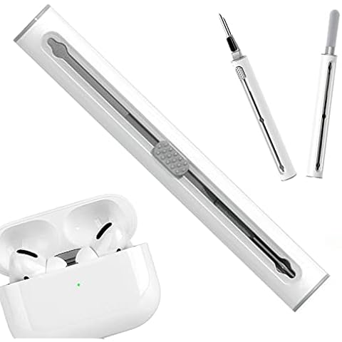 Airpods Cleaner Kit, Bluetooth Earphones Cleaning Kit, LZHDZQD 3 in 1 Cleaning Tools Kit White for Cleaning Bluetooth Headphones/Airpods Pro Accessories/Laptop/Tablet/Mobile Phone/Camera Cover