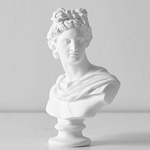 Scultura classica a forma di busto maschile, in resina, stile greco, realizzata a mano, per decorare la scrivania di casa, 15 x 15 x 8 cm, idea regalo per studio