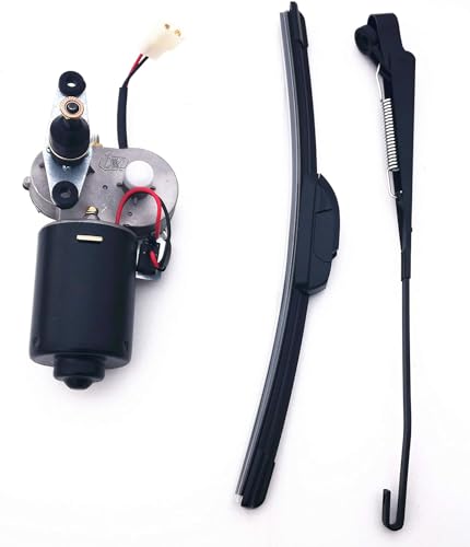 Image of 12V Electric UTV Windshield Wiper Motor Kit Fits Polaris Ranger RZR Kawasaki Honda Pioneer Golf Cart Agriculture Vehicle,110 Degree Swing + Wipers (Multi Sizes)