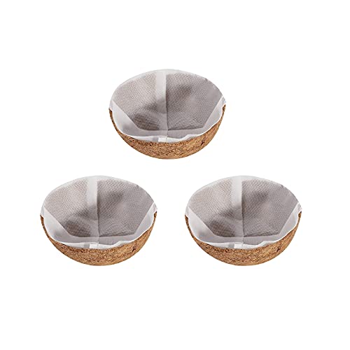 Pflanzen kokosmatten,Kokoseinsätze für Blumenampeln,Ø 30cm,Kokoseinlage, Hängekörbchen, Naturkorb,Runde Kokostöpfe in Schalenform als Einlage für Hängekörbe und Anderen Pflanzgefäßen (3 Stücke) Cover