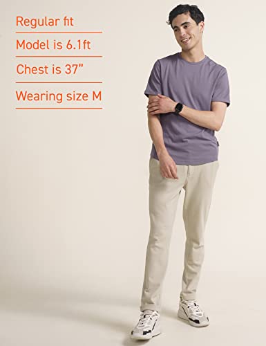 Image of DAMENSCH Statement Pique Textured Tshirt for Man, Thermoregulating, Tonal Rib T Shirt for Men Stylish, Sustainable Recycled Fabric Men T-Shirts
