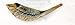 Shofar Natural Ram's Horn from Israel - Kosher Certified, Medium Size 12" - 14"