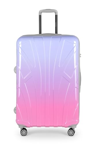 suitline - Großer Hartschalen-Koffer Koffer Trolley Rollkoffer XL Reisekoffer, 76 cm, ca. 96-110 Liter, TSA, Hartschale, glänzend, Sakura