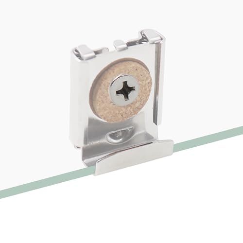 Image of Metal Mirror Clip,ULIFESTAR SUS304 Wide Channel Mirror Hanger Clip,Large Mirror Retainer Clip,Heavy Frameless Mirror J-channel Mount Wall Clips with Screw Spring Loaded Mirror Hanger Clip 12PCS