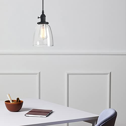 image for Permo Vintage Incandescent One Light Pendant Mini Cone Clear Glass Cei