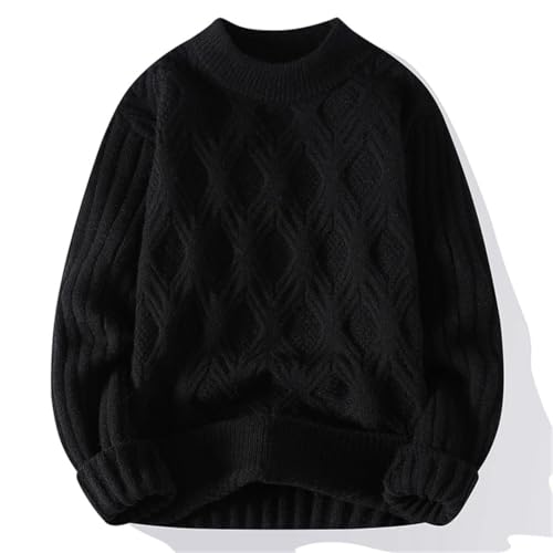 Men Knitting O Neck Pullovers Warm Solid Sweater 7