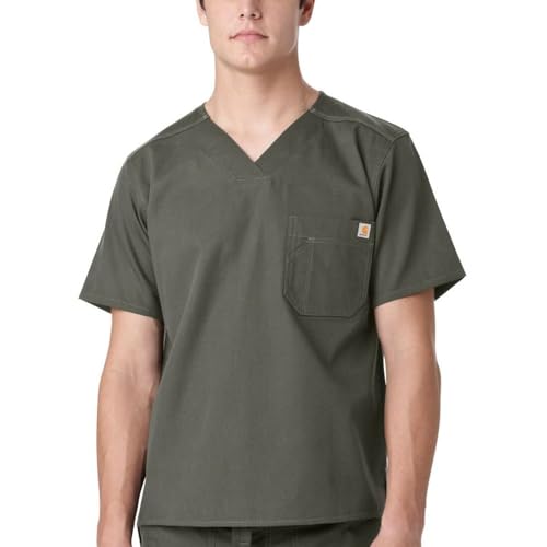 Image of Carhartt Ripstop & Sub-Scrubs Scrubs for Men, Utility Scrub Tops