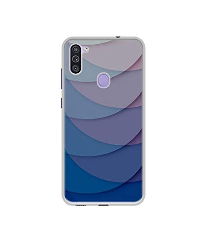 Image of Waves Pattern Print Design Printed Silicon Soft TPU Back Case Cover for Samsung Galaxy M11