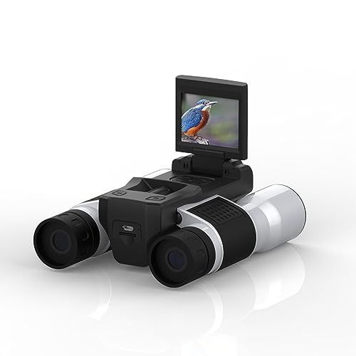 12X32 Digital Binoculars Camera, 5MP Video Photo Recorder Camcorder, 2.0 Inch HD Screen 1080P HD Telescope Camera for Bird Watching Sports Games, As Gift