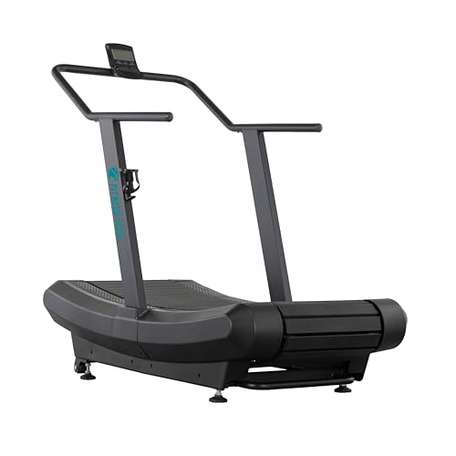 Fitness Tech, Máquina de Correr Curva Negra, Cinta de Correr Manual Profesional sin Motor, Ideal para Entrenamientos HIIT,...