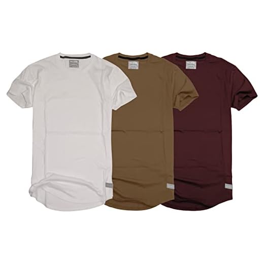 Hollister Men's Crew Neck Longline Fit 100% Cotton T-Shirt (2/3/4/5/7-Pack) HOM C_L (X-Small, 1053)