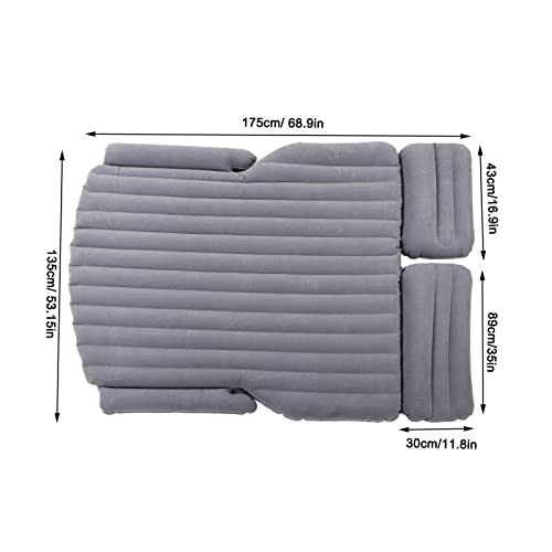 EVGATSAUTO Colchão de ar para campismo, cama inflável portátil de 1,75 m x 1,35 m com bomba de dormi