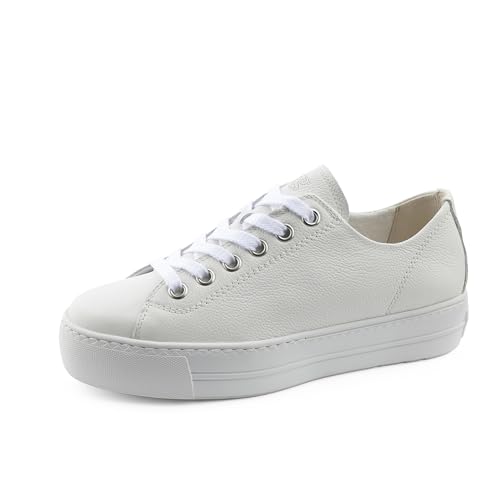 Paul Green Damen SUPER Soft Sneaker 4979, Frauen Low-Top Sneaker, schnürer schnürschuh sportschuh weibliche Ladies feminin,Ice/White,6.5 UK / 40 UK 4 Paul Green 4790-014 Damen Sneaker feines Glattleder Textilfutter 25-mm-Plateau, Groesse 40, weiß