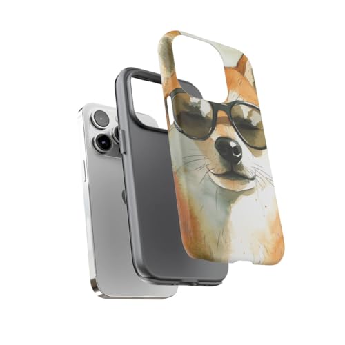 Coque iPhone 14 Pro Shiba Inu orange rigide mate - 3