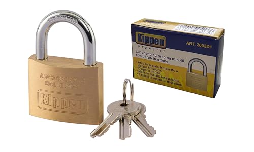 Kippen 2002D1 - Arched Padlock with Brass Body 40 mm - Image 3