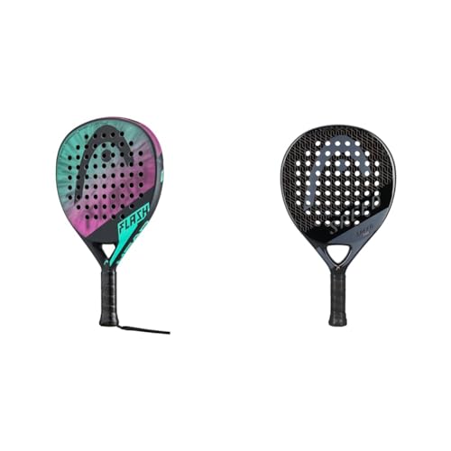 HEAD Flash 2023 Padelschläger, Mint/rosa & Evo Speed 2023 Padelschläger, schwarz