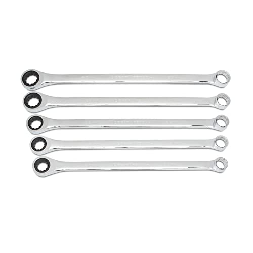 GearWrench 5 Pc. Gearbox 12 Pt. XL Double Box Ratcheting Wrench Set, Metric - 85987, Silver, 20mm 21mm 22mm 24mm 25mm