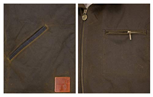 Outback Trading Men's Sawbuck Full-Zip Oilskin Western, Bronze, Small #TOP3