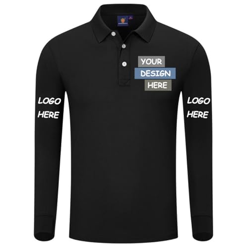 Custom Polo Shirts Design Your Own Personalized Long Sleeve Polo Shirt for Men/Women miniatura 1