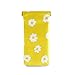 susiyo White Daisies on A Yellow Background Glasses Case Portable Microfiber PU Leather Soft Sunglasses Bag Eyeglasses Pouch Holder Squeeze Top for Women Men