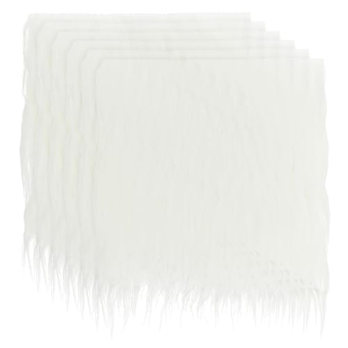 Tissu en fausse fourrure blanche pour décorations de Noël et de table de fêtes d'Halloween