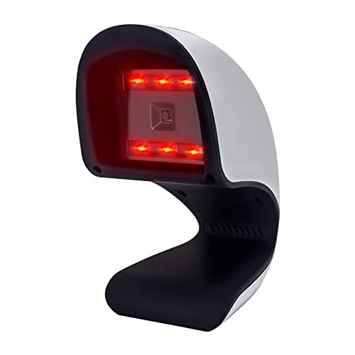 Buy 2 get 3 2D Omnidirectional Bacode Scanner Automatic QR Code Barcode Scanner scanning Automatic Image Sensing for Supermarket Library Retail Store 2D Desktop Barcode Scanner