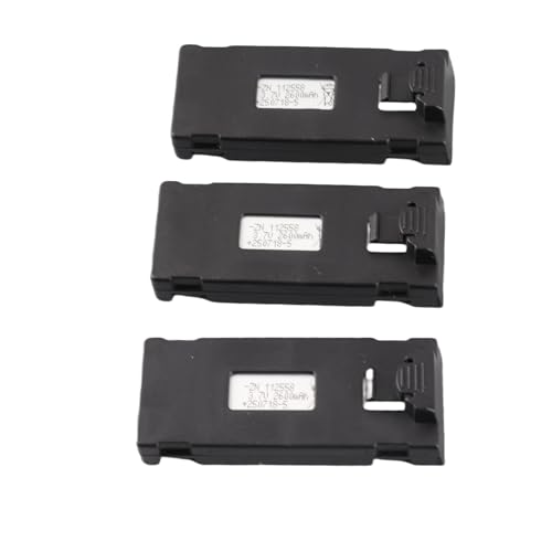 RC Drone Battery Kit, High Capacity 2600mAh Lithium Battery, Quick Charge, Lightweight & Durable, for E88 E88Pro LS E525 E525Pro Drones