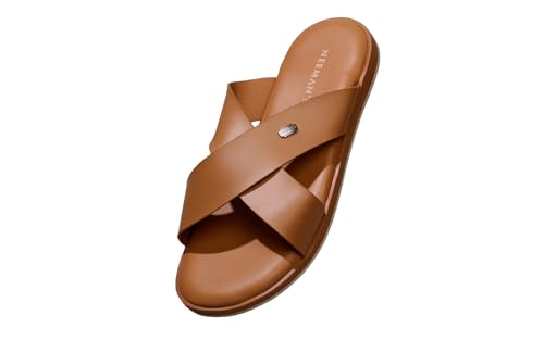 Image of Neeman's Minimals Sandals for Men | Casual Slippers with Ergonomic Arch Support & Anti Skid Sole | Faux Leather Waterproof Chappal | Lightweight Monsoon Floaters for Beach & Outdoor Wear