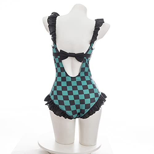 Nuoqi Tanjiro Anime Swimsuit Women One Piece Tanjiro Bathing Suit