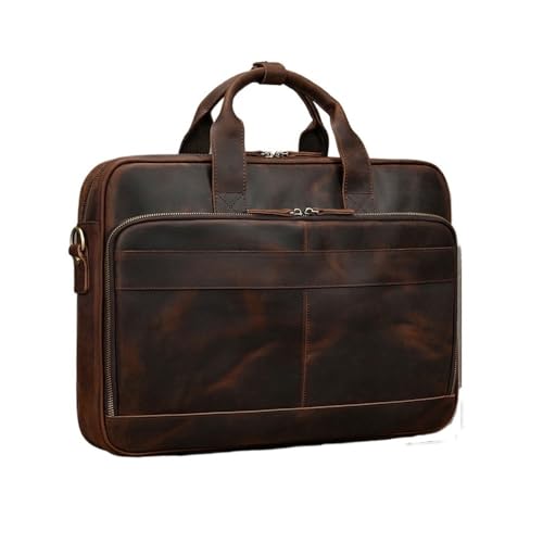 Sac ordinateur 16 pouces en cuir véritable homme : protégez vos dossiers dans un grand sac de vache