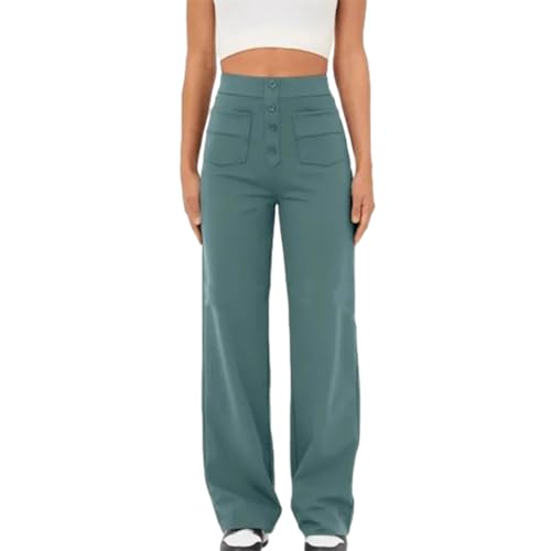 Flexipants - Women's Casual High Waist Stretch Pants, Flexipants Multiple Pockets Straight Leg Pants