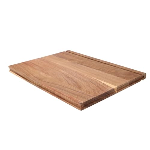 LIGIGWASH Tabla de Cortar de Cocina de Madera de Acacia 33x25x2 Cm, Bandeja para Servir Charcutería Forma de Libro, Tabla Decorativa Multiuso para Preparar Alimentos y Presentación en Hogar