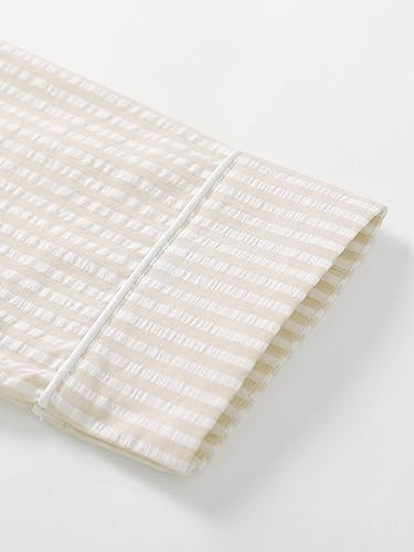 Latuza Women's Seersucker Robe Cotton Bathrobe with Pockets