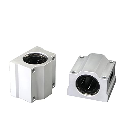 Mssoomm MS-2-SCS20UU 2Pcs Scs20Uu Aluminum Linear Motion Ball Bearing Box Bushing 50Mm Long Linear Roller Bearing Slide Block cover