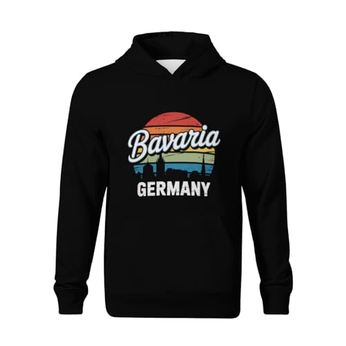 Kids Bavaria Germany Boys Girls Lightweight Kangaroo Pocket Fleece Hoodies2