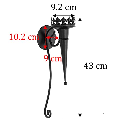 Sziqiqi 2Pcs Wall Candle Holders, Hanging Wall Candle Sconce Stand - Image 4
