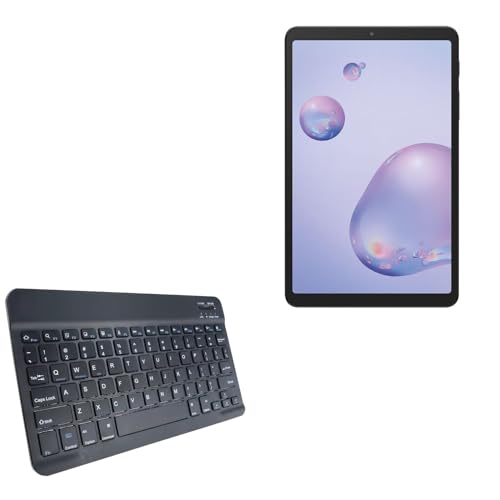 BoxWave Keyboard Compatible with Samsung Galaxy Tab A 8.4 (2020) - SlimKeys Bluetooth Keyboard, Portable Thin with Chiclet-Style Keys - Jet Black