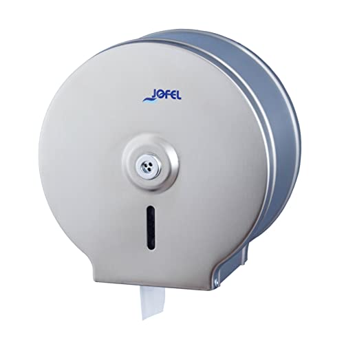 Jofel - Moyen Distributeur Industriel de Papier Toilette, Distributeur de Rouleaux de Papier jusqu'à 300m, diamètre Maxi 220mm, mandrin 18 à 55mm, Corps en...