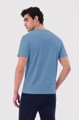 Image of Van Heusen Men's Crew Neck T-Shirt - Soft & Breathable Cotton | Regular Fit | Comfortable Everyday Casual Wear | Short Sleeves | Summer Favorite |Solid Colors | Style 60052|Available in Pack of 1 & 2