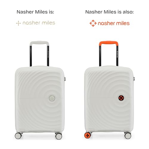 Image of Nasher Miles Seattle Hard-Sided Cabin Luggage 20 inch | 55cm | 8 Wheels Small Trolley Bag for Travel | Suitcase (White)