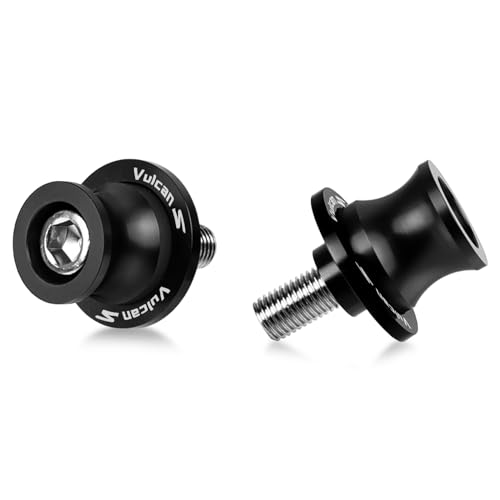 Motorrad M10 X 1,25 Rahmenstützen Schrauben Schieber Schwingenspulen Schieberschutz für Vulcan S 2015+ Vulcan S Tourer Performance SE Cafe Light Tourer Sport Vulcan S 650 2015–2023 (schwarz)