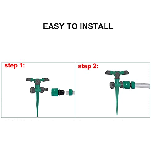 image for Dahao Yard Sprinkler, 360° Rotating Lawn Sprinkler with Up to 3,000 S