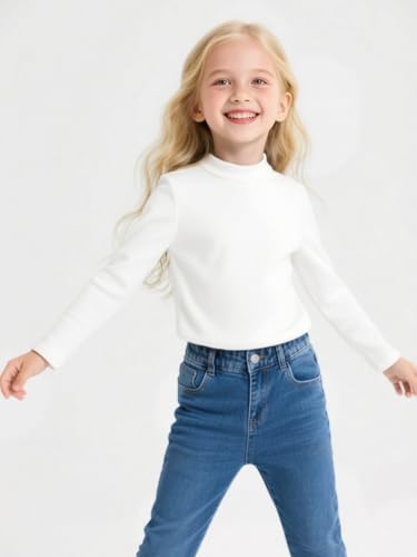 Girls Mock Turtleneck Base Layer Tee Casual Trendy Pullover Tops Long Sleeve Shirts for Girls2