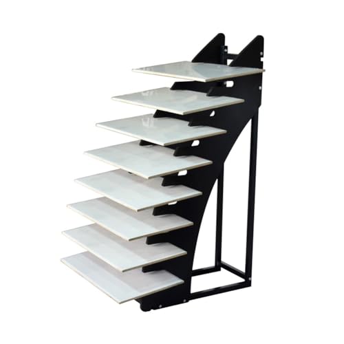 Étagère de présentation pour carrelage et support d'échantillons métallique sur pied