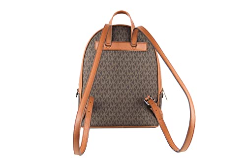Michael Kors Kenly Medium Adina Backpack Pebbled Leather Brown Mk Signature #TOP1