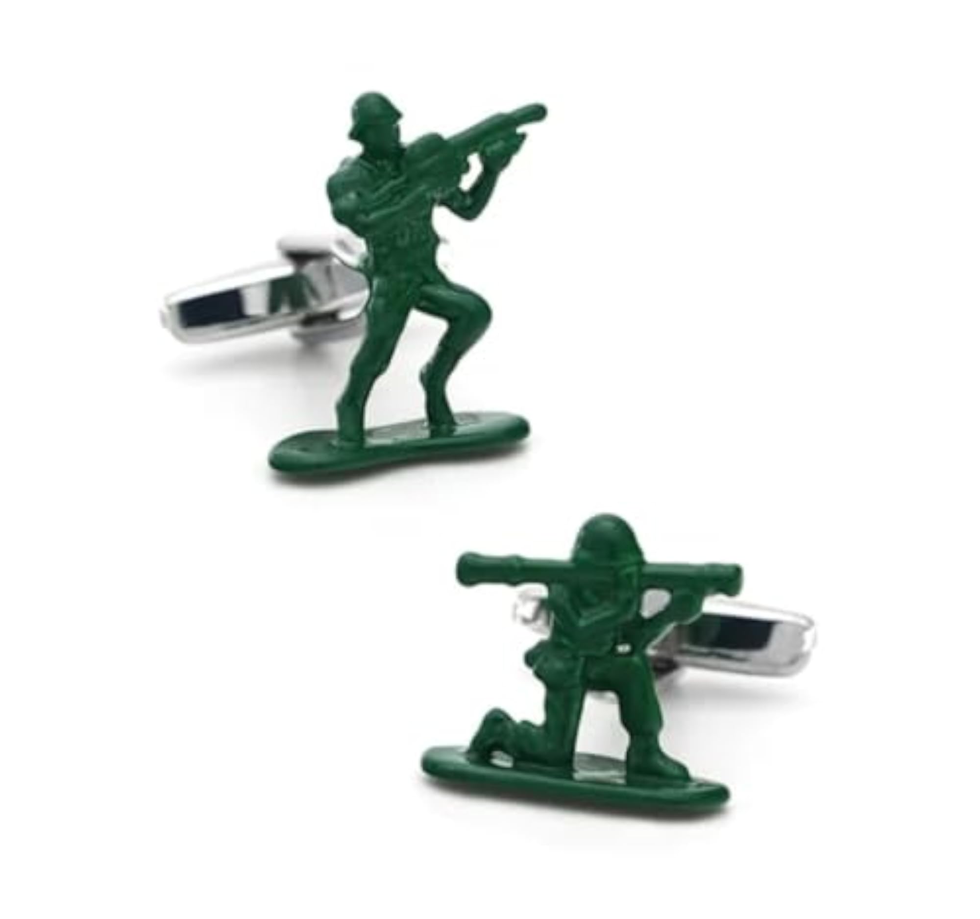 Cufflinks Army Green Soldier Rifle Military Cufflinks