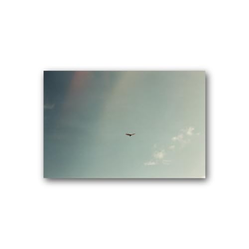 Tableau sur toile oiseau ciel pâle pour décoration murale de chambre à coucher zen