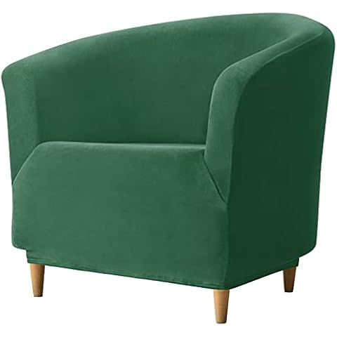 Stretch Club Chair Covers Set Of 1/2/4/6 Soft Velvet Tub Chair Cover Non Slip Armchair Chair Slipcovers Sofa Seat Covers Furniture Protector Cover